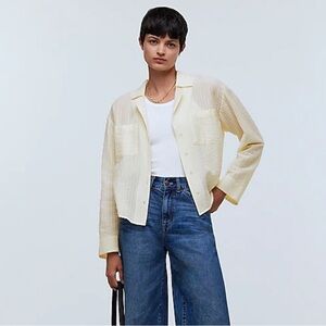 NWT Madewell Resort Long-Sleeve Shirt in Seersucker